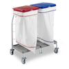 Carrinho TTS Dust Duplo C/ 2 Tampas 2x70L